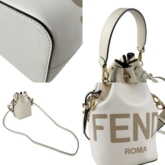 FENDI Ivory Leather Shoulder Bag - Picture 4 of 5